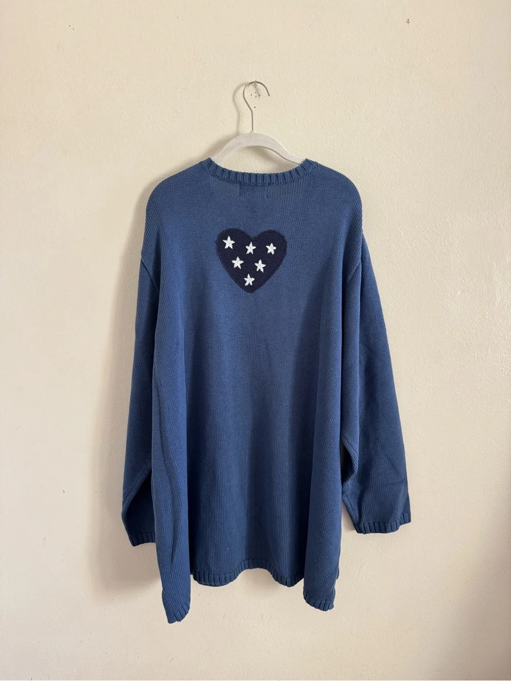 Quacker Factory Stars & Stripes Butterfly Sweater USA Flag Patriotic 2X